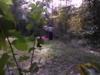 Naturist closeup in the woods